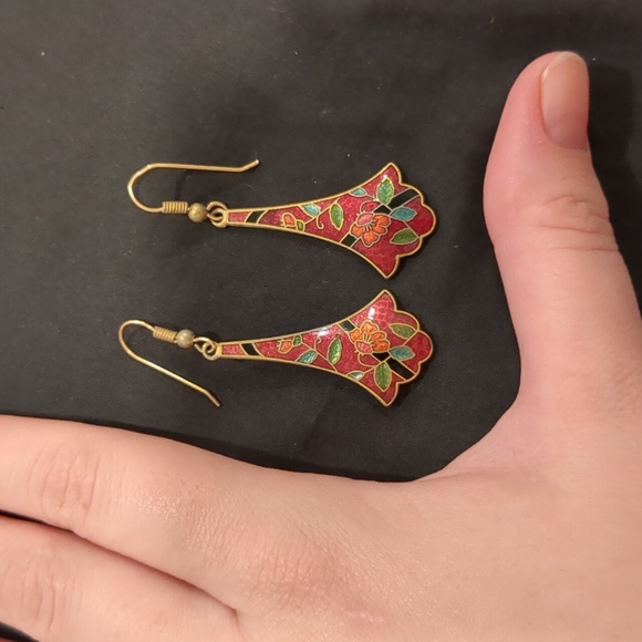 Vintage dangle earrings - Picture 2 of 3